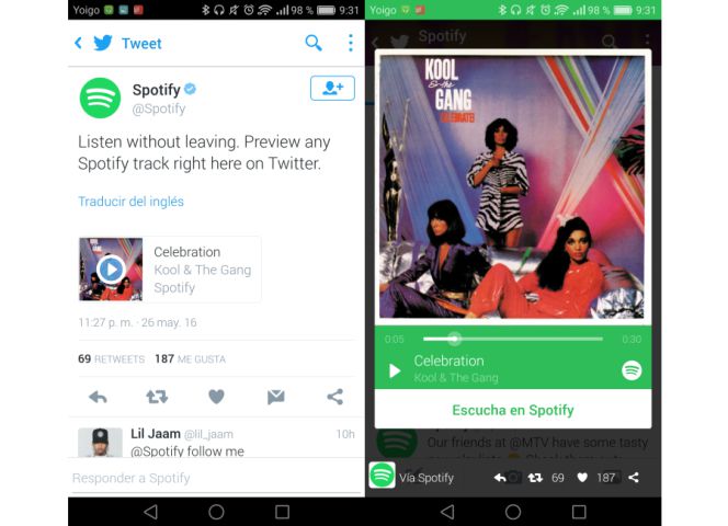 Spotify se integra en Twitter, ahora es posible 'tuitear' cualquier canción