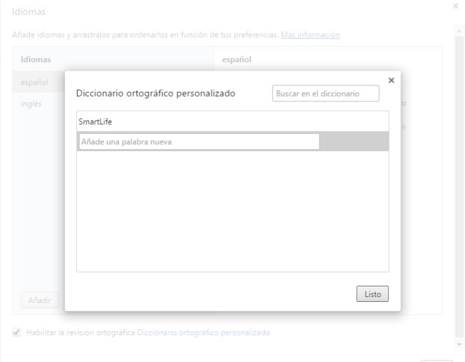 Cómo añadir palabras al autocorrector de Chrome
