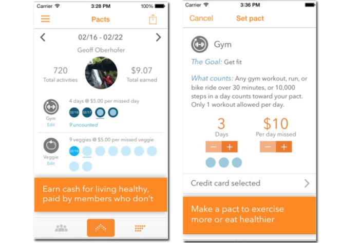 Pact, la app que te paga si comes bien y vas al gimnasio