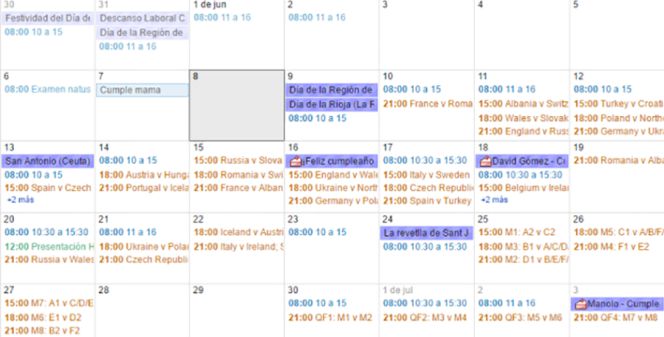 Cómo añadir al calendario de tu móvil todos los partidos de la Eurocopa 2016