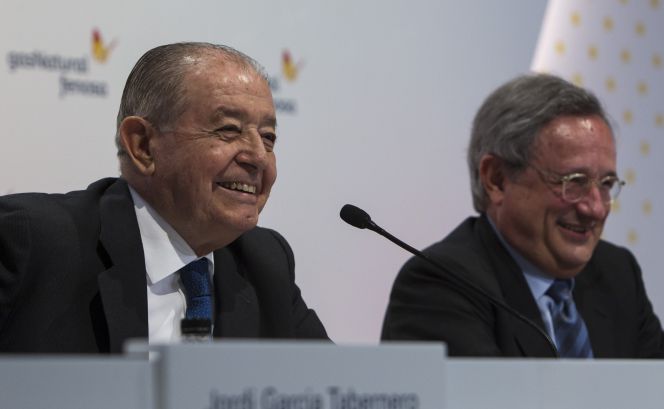 Salvador Gabarró y Rafael Villaseca, presidente y consejero delegado de Gas Natural Fenosa, respectivamente.