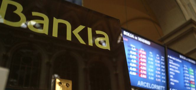 Monitores informativos en la Bolsa de Madrid, con Bankia de protagonista. EFEArchivo