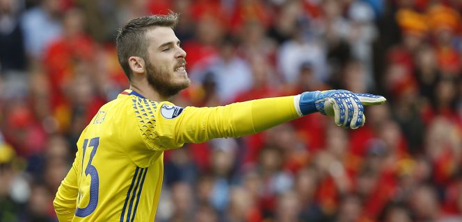 David de Gea, durante el partido de la Eurocopa que España disputó ayer contra República Checa.