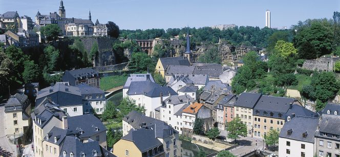Panorámica de la ciudad de Luxemburgo.