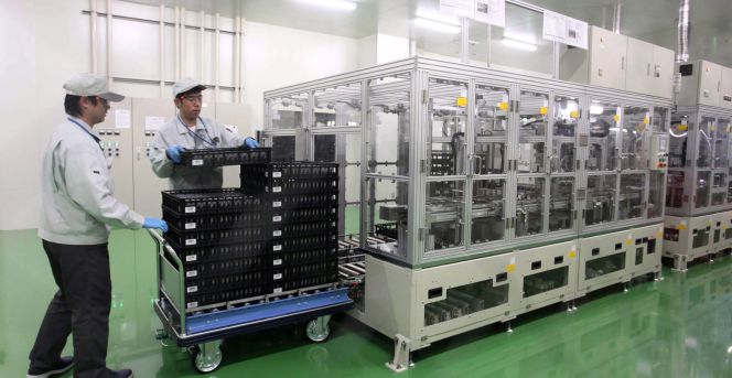 Imagen de una planta de fabricación de baterías.