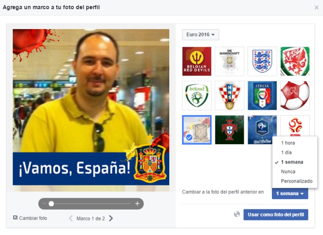 Personaliza tu foto de Facebook para animar a España en la Eurocopa 2016