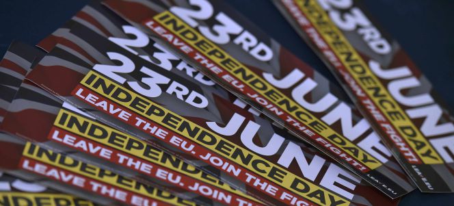 Propaganda sobre el referéndum de Reino Unido del 23 de junio.