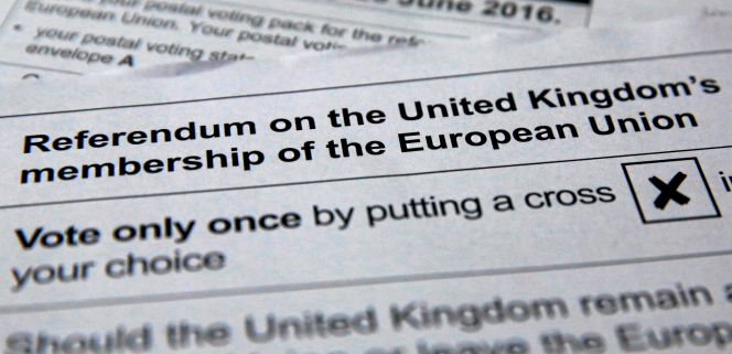 Papeletas del referéndum británico