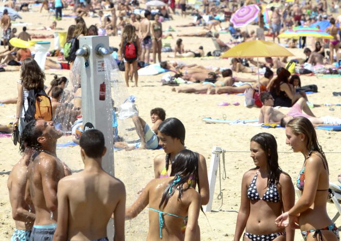 Una playa del litoral español.