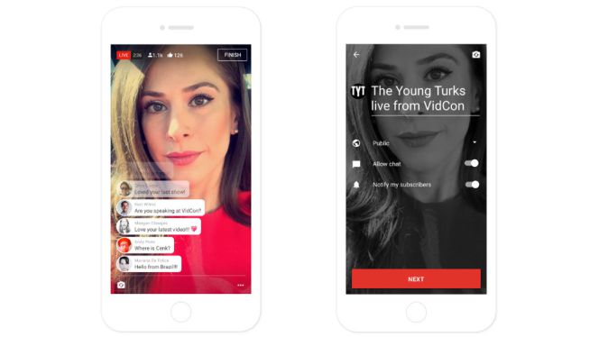 YouTube en directo llegará a los móviles pronto