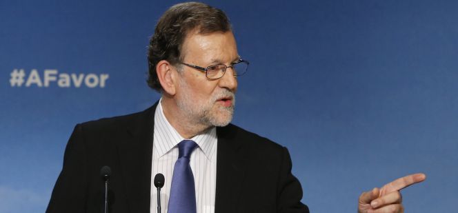 El presidente del PP, Mariano Rajoy, en la rueda de prensa tras presidir el Comité Ejecutivo Nacional.