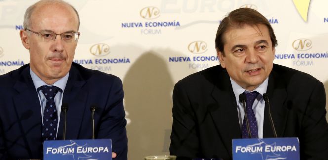 Narciso Michavila, presidente de GAD3, y José Miguel de Elías, director de análisis de Sigma Dos, ayer en un desayuno informativo.