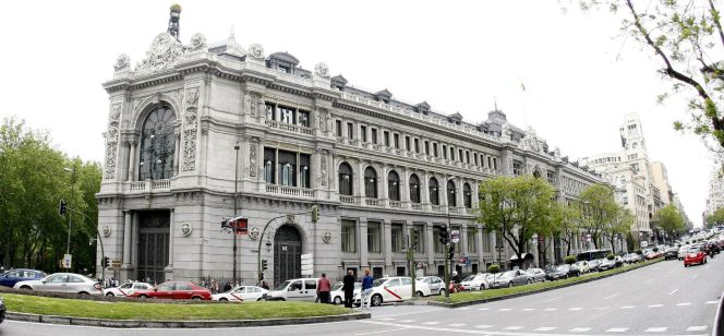 Vista de la fachada del Banco de España.