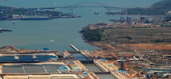 Vista del Canal de Panamá.