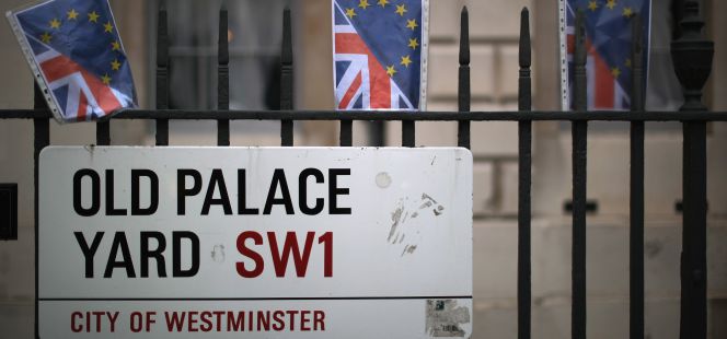 Entrada a las Cámaras del Parlamente británico en Londres.