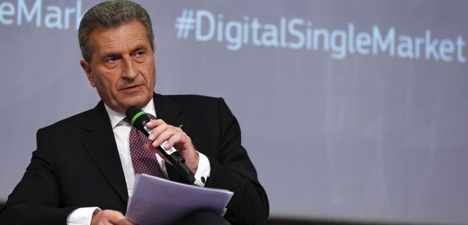 El comisario europeo de Economía, Günther Oettinger.