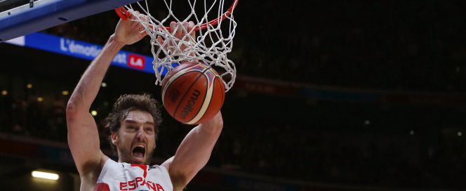 Gasol, durante un partido con la selección española en el Eurobaket de Francia del año pasado.