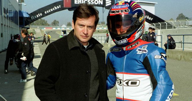 En la imagen, Loris Capirossi (d) y Sito Pons.