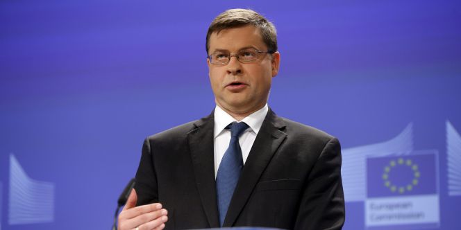 El vicepresidente de la Comisión Europea (CE) para el Euro, Valdis Dombrovskis.