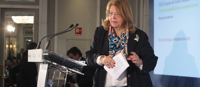 Elvira Rodríguez, presidenta de la Comisión Nacional del Mercado de Valores (CNMV).