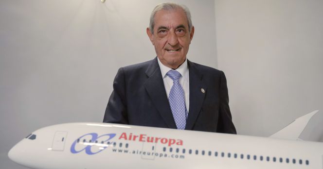 El presidente del grupo Globalia, al que pertenece Air Europa, Juan José Hidalgo.