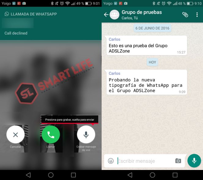 WhatsApp estrena fuente, buzón de voz y otras novedades en su última versión
