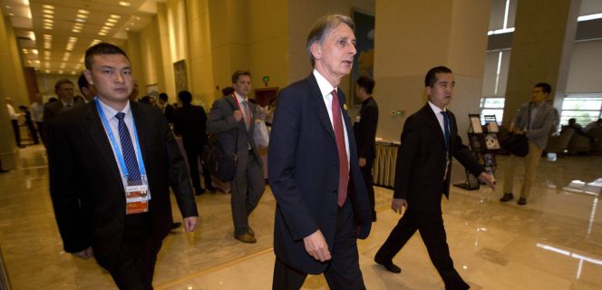 El ministro británico de Finanzas, en la reunión del G20.