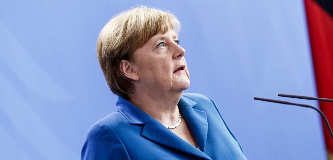 La canciller alemana, Angela Merkel, en una rueda de prensa tras el ataque en Múnich.