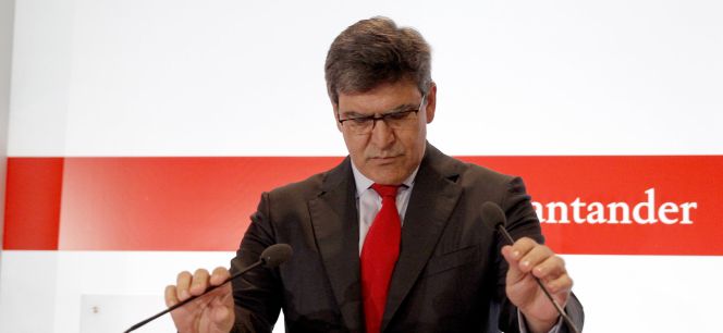 El consejero delegado del Banco Santander, José Antonio Álvarez, durante su intervención en la presentación de la cuentas de resultados del primer semestre de 2016.
