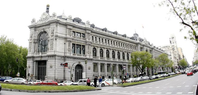 Vista de la fachada del Banco de España.