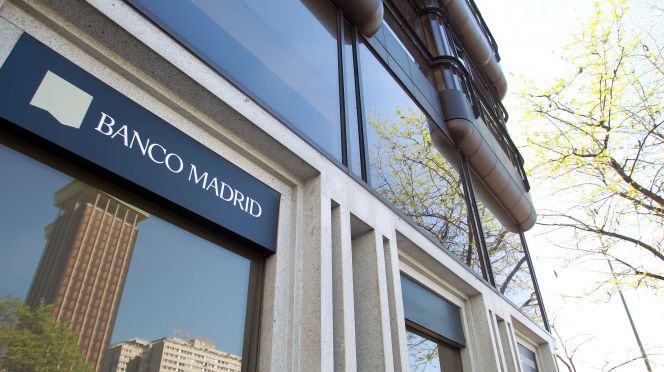 Antigua sede de Banco Madrid en el Paseo de la Castellana de Madrid.