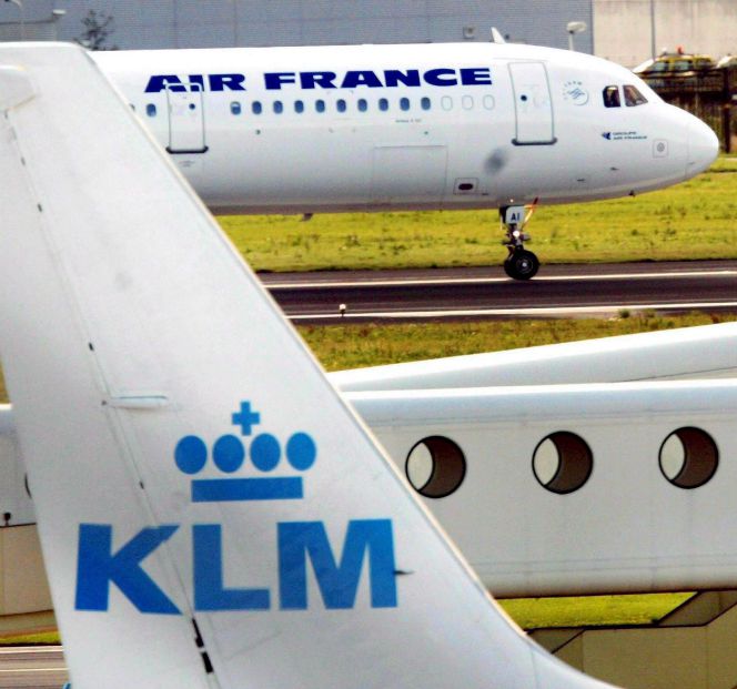 Varios aviones de la compañía Air France-KLM.