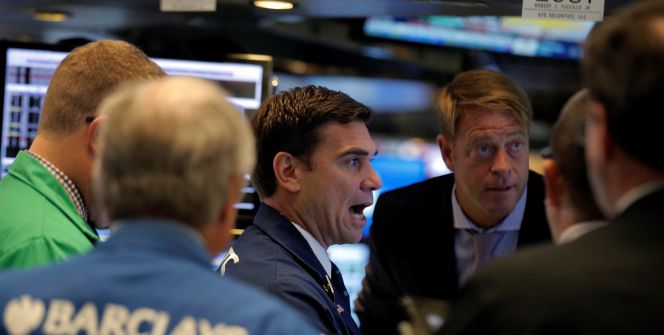 Operadores en el parqué de Wall Street.