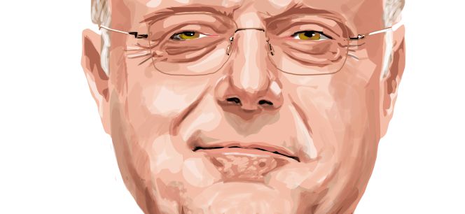 Caricatura de Ian Read, presidente y consejero delegado de Pfizer.