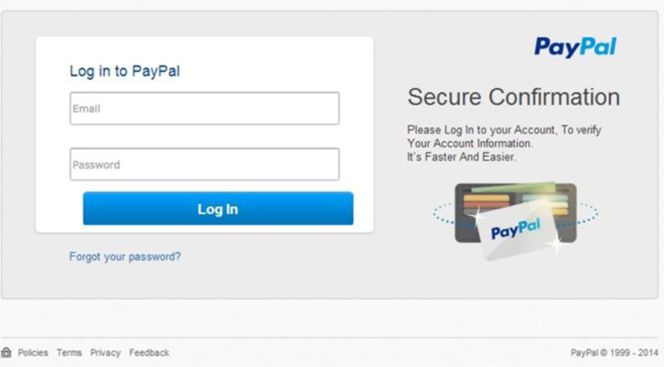 Web pirata de Paypal