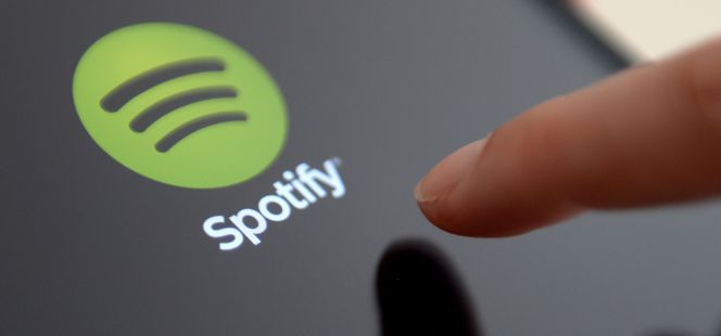 Aplicación móvil de Spotify.