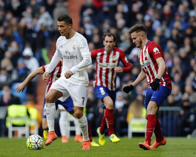 Partido de Liga entre el Real Madrid y Atlético de Madrid
