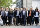 Homs llega al Supremo arropado para declarar Homs llega al Supremo arropado para declarar