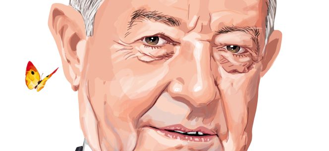 Caricatura de Salvador Gabarró, presidente de Gas Natural entre 2004 y 2016.