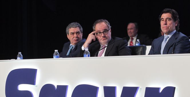 Manuel Manrique, presidente de Sacyr, en la última junta de accionistas de Sacyr.