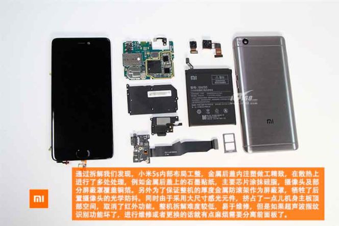 Xiaomi MI5s desmontado
