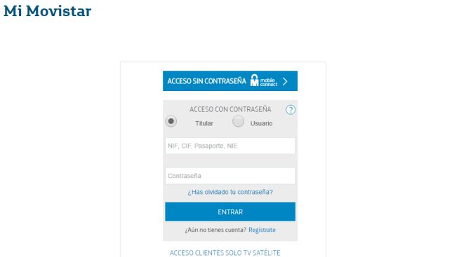 Alta en Mi Movistar