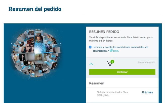 Pedido de cambio de velocidad en Movistar