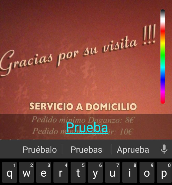 Inclusión de texto en imagen e WhatsApp