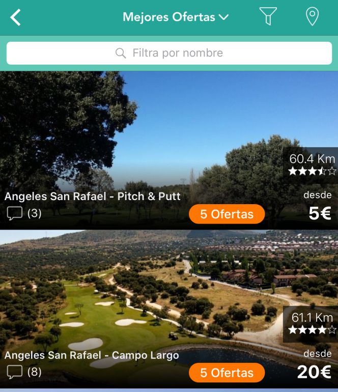 Ofertas de campos de golf en Cloobing