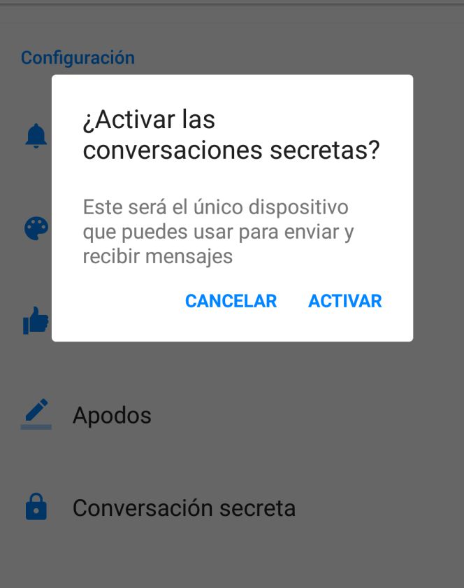 Activación de conversaciones en Facebook Messenger