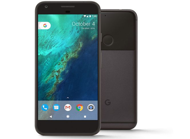 Teléfono Google Pixel de colore negro