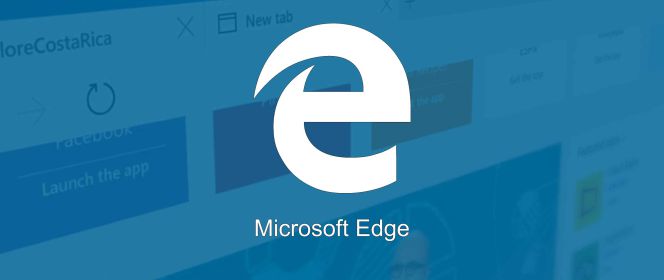 Logotipo Microsoft Edge con fondo web