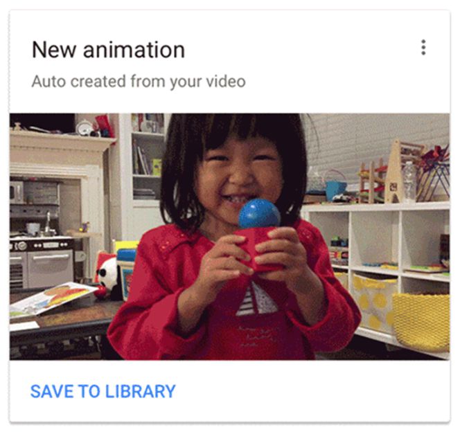 Animación GIF en Google Fotos
