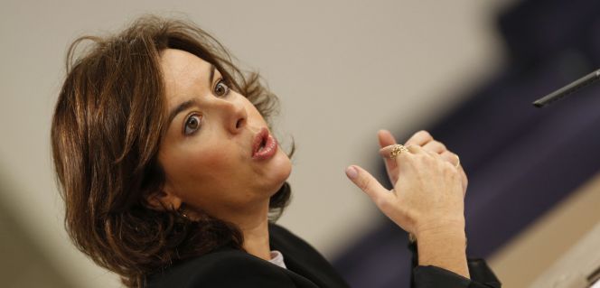 La vicepresidenta del Gobierno en funciones, Soraya Sáenz de Santamaría.